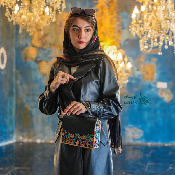 کیف چرم دوشی ترنج مشکی