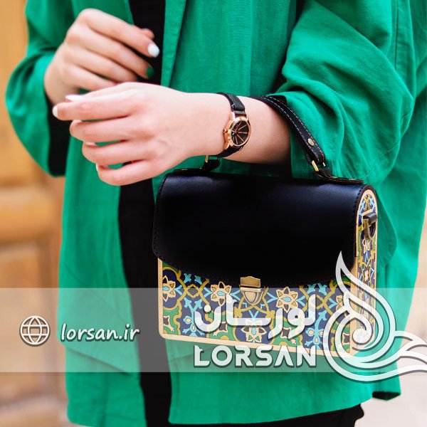 کیف چرم دوشی ترنج سبز