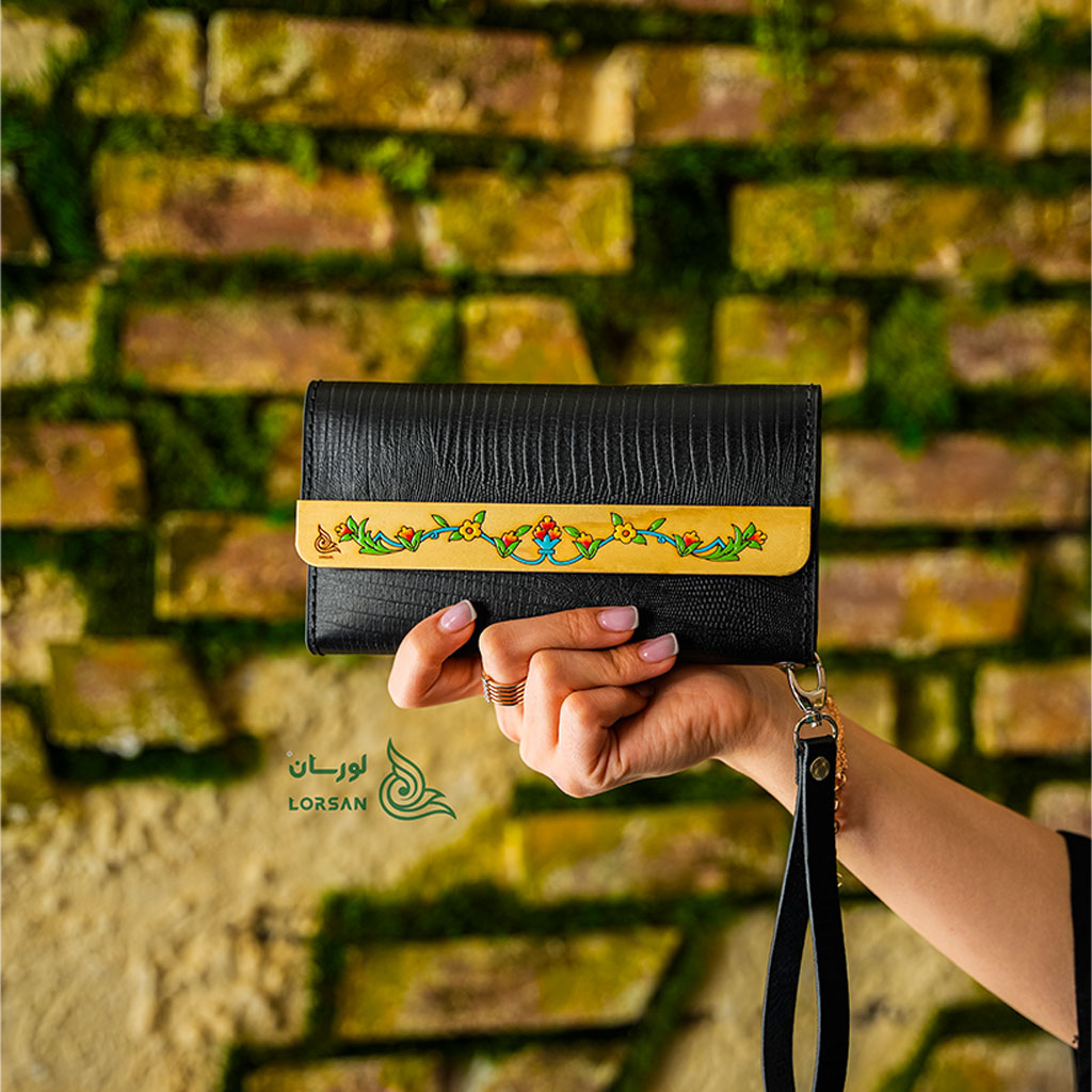 کیف-چرم-نگارگری-زنانه-نیلوفرانه