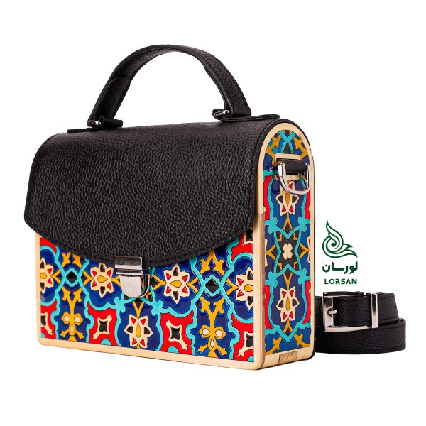 کیف چرم دوشی ترنج مشکی