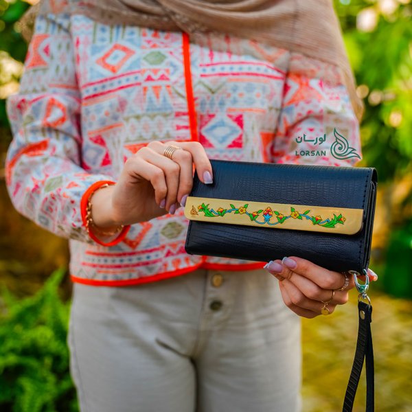 کیف-چرم-نگارگری-زنانه-نیلوفرانه