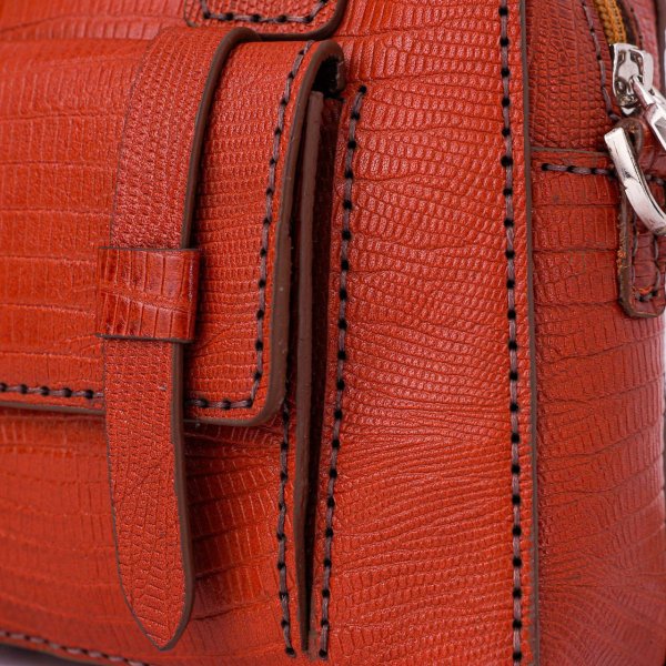 کیف چرمی نسترن عسلی