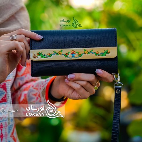 کیف-چرم-نگارگری-زنانه-نیلوفرانه